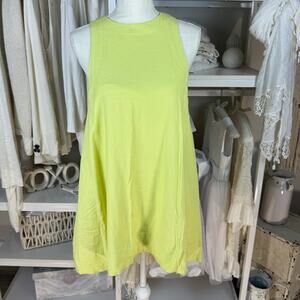 Mable sz. medium linen dress bright yellow, summer, casual, fun, picnic 4222